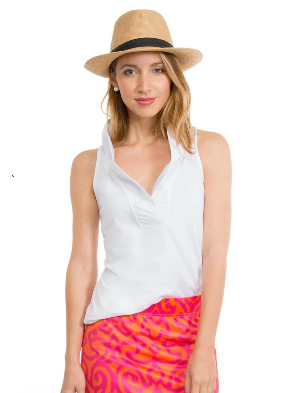 Gretchen Scott Designs || Jersey Sleeveless Ruffneck Top XL